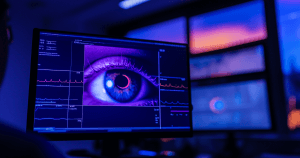 Augenarzt (refraktive Chirurgie) Auge Diagnose Bildschirm