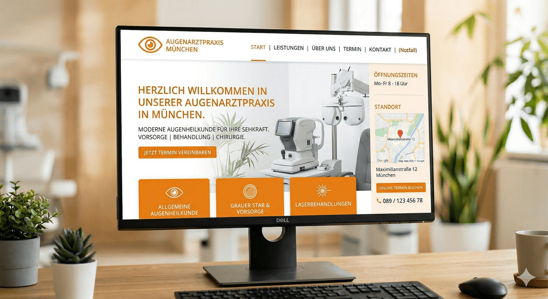 Neue Website für Augenchirurgie – wie eine Website 2026 aufgebaut und ausgerichtet sein muss um laufend Termine zu generieren